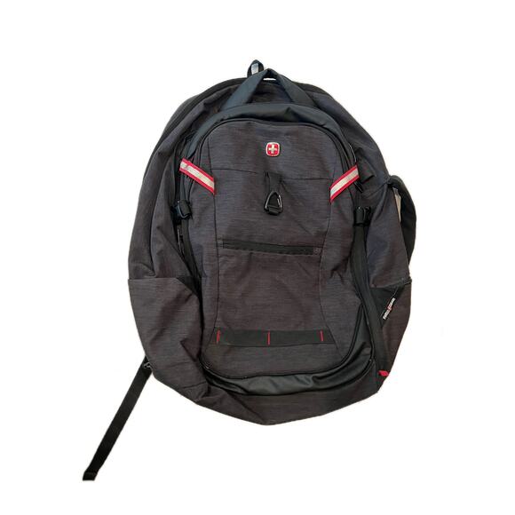 Swiss Gear Deluxe Travel Backpack Gray Black - Picture 1 of 5